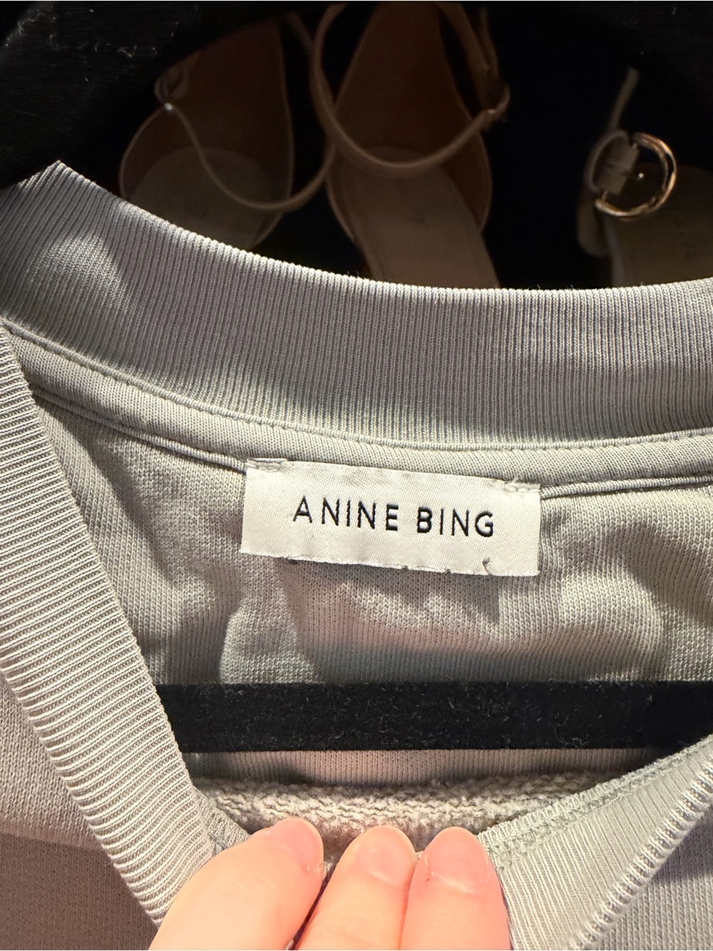 Anine Bing Gray BING Appliqué Crewneck Sweatshirt - Picture 3 of 3